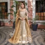 Golden Beige Bridal Maxi with Dupatta